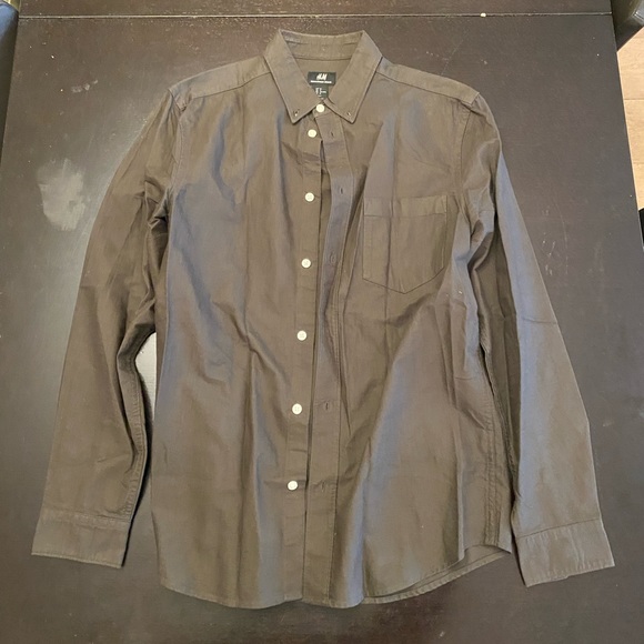 H&M Shirts Hm Mens Button Down Shirt Sage Green Poshmark